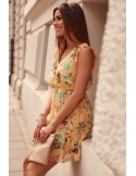 Rochie florala galbena delicata PR3187 - Magazin online - Boutique